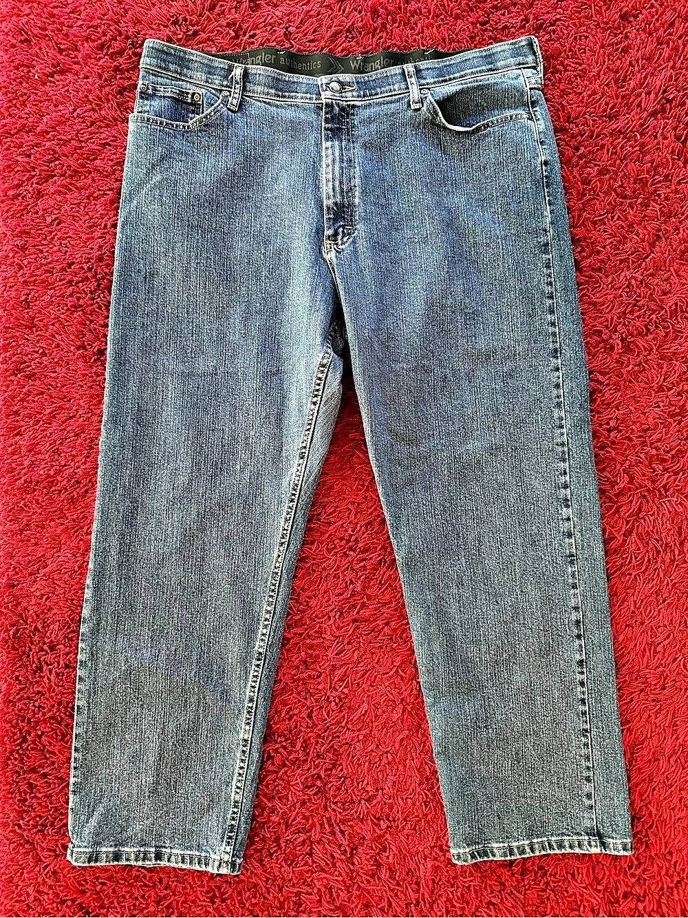 Wrangler Authentics Men’s Straight Leg Jeans 40x29 Blue Denim